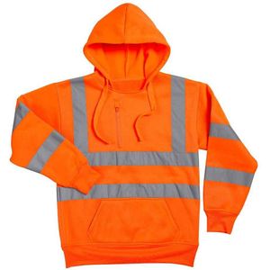 Warrior Heren Hi-Vis Pullover Hoodie (XXL) (Fluorescerend Oranje)