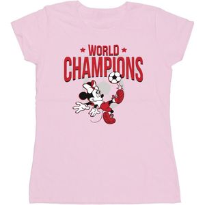 Disney Womens/Ladies Minnie Mouse World Champions Cotton T-Shirt