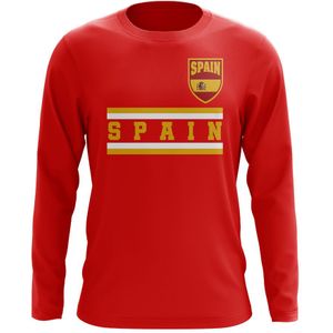 Spain Core Football Country Long Sleeve T-Shirt (Red)