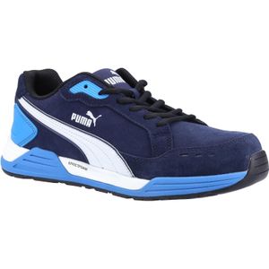 Puma Safety Heren Airtwist Low S3 veiligheidstrainers van leer (43 EU) (Blauw)