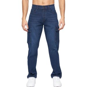 Crosshatch Heren Kremtap Cargo Jeans (32L) (Donkere wasbeurt)