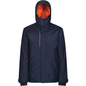 Regatta Heren Thermogen Verwarmd Waterdicht Jasje (2XL) (Marine / Magma Oranje)