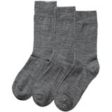 Apollo - Wollen sokken - Unisex - 3-Pak - Midden Grijs - Maat 35/38 - Merino sokken - Wollen sokken - Naadloze sokken