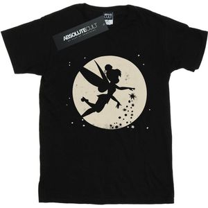 Disney Heren Tinkerbell Moon Cropped T-shirt (S) (Zwart)