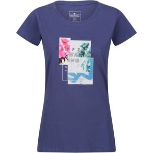 Regatta Dames/Dames Breezed III Happy Wandering T-Shirt (38 DE) (Stoffige denim)