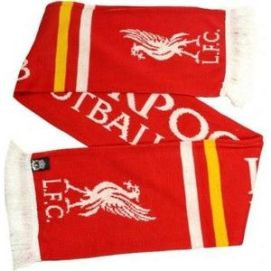 Liverpool FC Levervogel Jacquard Sjaal  (Rood/Wit/Geel)