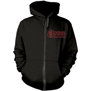 Saxon Unisex Adult Strong Arm Of The Law Full Zip Hoodie (S) (Zwart)