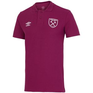 West Ham United FC Heren 22/23 Umbro Polo Shirt (3XL) (Rode pruim)