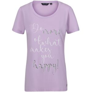 Regatta Dames/Dames Filandra VII Tekst T-shirt (46 DE) (Pastel Lila)