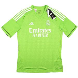 2023-2024 Real Madrid Home Goalkeeper Shirt (Solar Green) - Kids