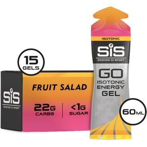SiS Energygel Go Isotonic | Energie gel | Isotone Sportgel | Fruit Salad | (15 gels)