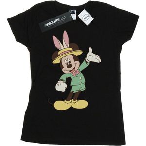 Disney Dames/Dames Mickey Mouse Paashaas Katoenen T-Shirt (M) (Zwart)