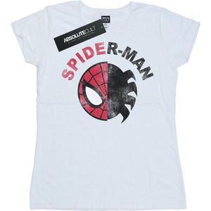 Marvel Dames/Dames Spider-Man Klassiek Split Katoen T-Shirt (M) (Wit)