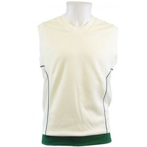 Carta Sport Unisex Volwassenen Fleece Cricket Vest (XL) (Wit/Groen)