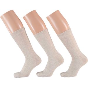 Apollo - Dames sokken - Sokken katoen dames - Sokken - Licht Beige - Maat 35/42 - Dames sokken katoen 39 42 - Dames sokken naadloos