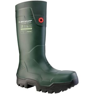 Dunlop Unisex FieldPro Thermo+ veiligheidslaarzen voor volwassenen (45,5 EU) (Groen)