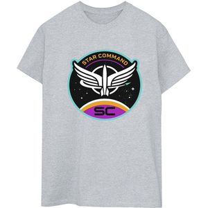 Disney Dames/Dames Lightyear Sterren Commando Cirkel Katoenen Vriend T-shirt (L) (Sportgrijs)