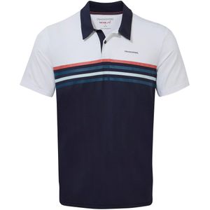 Craghoppers Heren Pro Stripe Nosilife Polo Shirt (S) (Optisch wit/blauw marine)