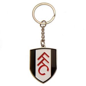 Fulham FC Crest Sleutelhanger  (Zilver/Wit/Zwart)