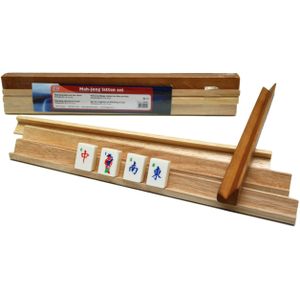 HOT Games Mah-Jong Latten Set Klein - 4 Stuks - Geschikt voor 4 Spelers - Afmetingen 40x2 cm