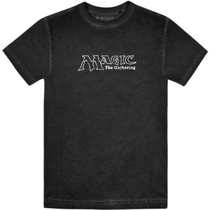 Magic The Gathering Heren Mana Wheel Retro Vintage Wash T-Shirt (XXL) (Zwart)