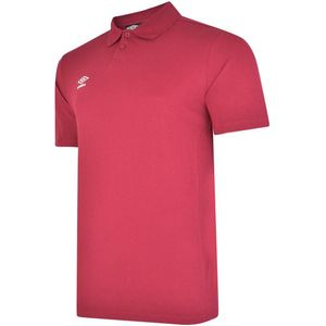 Umbro Heren Essential Poloshirt (S) (Nieuw Claret/Wit)
