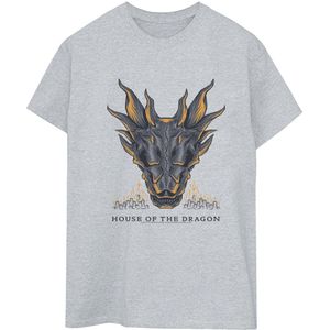 Game Of Thrones: House Of The Dragon Dames/Dames Dragon Flames Katoenen Vriendje T-shirt (3XL) (Sportgrijs)