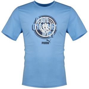 Puma Manchester City Fc Culture Short Sleeve T-shirt Blauw XL