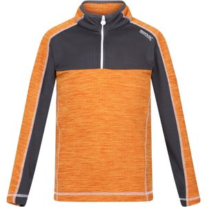 Regatta Kinderen/Kinderen Hewley Recycled Half Zip Fleece Top (116) (Oranje peper/Grijs)