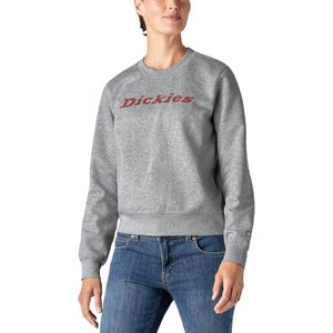 Dickies Dames/Dames Wordmark Zwaargewicht Sweatshirt met Crew Hals (S) (Heide Grijs)