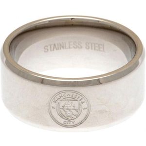 Manchester City FC Crest Band Ring (S) (Zilver)