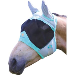 Shires Air Motion Vliegenmasker voor paarden met Oren (Full) (Aqua Blauw)