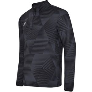 Umbro Kinder/Kinder Maxium Quarter Zip Training Top (128) (Zwart)