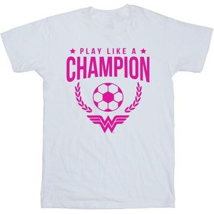 DC Comics Meisjes Wonder Woman Play Like A Champion Katoenen T-Shirt (128) (Wit)