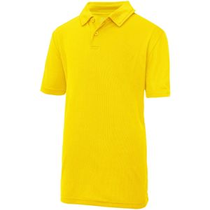 Just Cool Kinder Unisex Sport Polo Plain Shirt (Pakket van 2) (3-4 Jahre) (Zonnegeel)