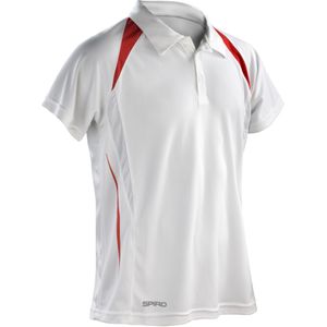 Spiro Heren Team Spirit Poloshirt (S) (Wit/rood)