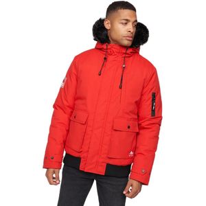 Born Rich Heren Emarnos Hooded Bomber Jacket (M) (Rood)