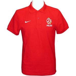 Poland FA Heren Nike Poloshirt (S) (Rood/Wit/Goud)
