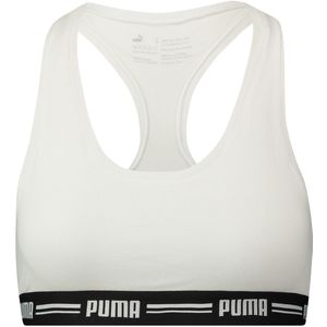 Puma - Iconic Racerback Bra - Witte Beha - XS