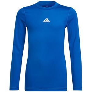 adidas – Techfit Long Sleeve Tee Youth - Blauw Ondershirt - 152