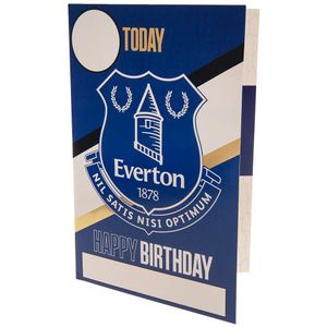 Everton FC Verjaardagskaart Met Stickers  (Blauw/Wit/Goud)
