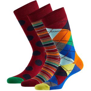 Apollo - Bamboe sokken met print - Multi color - 6 Paar - Maat 39/42 - Herensokken - Duurzame sokken - Bamboe - Bamboo