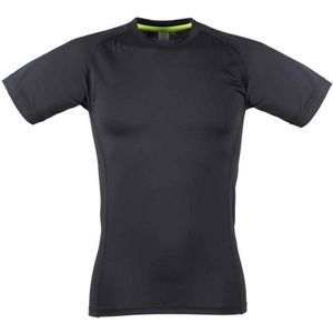 Tombo Heren Slim T-shirt (S) (Zwart/Zwart)