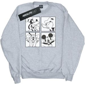 Disney Heren Mickey, Donald, Goofy en Pluto Boxed Sweatshirt (3XL) (Sportgrijs)
