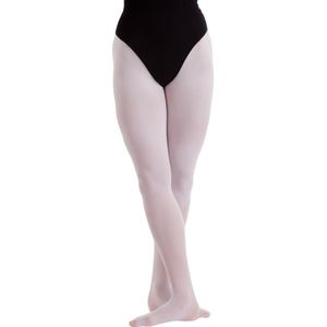 Silky Dance Dames/Dames Ballet Panty met Voeten (L) (Licht bruin)