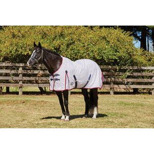 Weatherbeeta Zomerlaken Lite III Standaard Hals voor Paarden (150cm) (Wit/Zwaar/Rood)