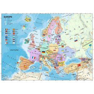 Puzzel Ravensburger - Kaart van Europa in het Frans, 200 stukjes XXL