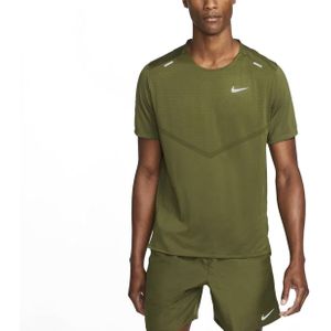 Nike - Dri-FIT Rise 365 SS Running Shirt- Groen Sportshirt - XXL