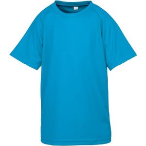 Spiro Childrens Boys Performance Aircool T-Shirt (140) (Oceaan Blauw)