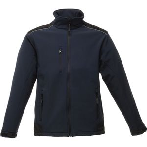 Regatta Heren Zandstorm Slijtvaste Werkkleding Softshell Jas (waterafstotend) (3XL) (Marine / Zwart)